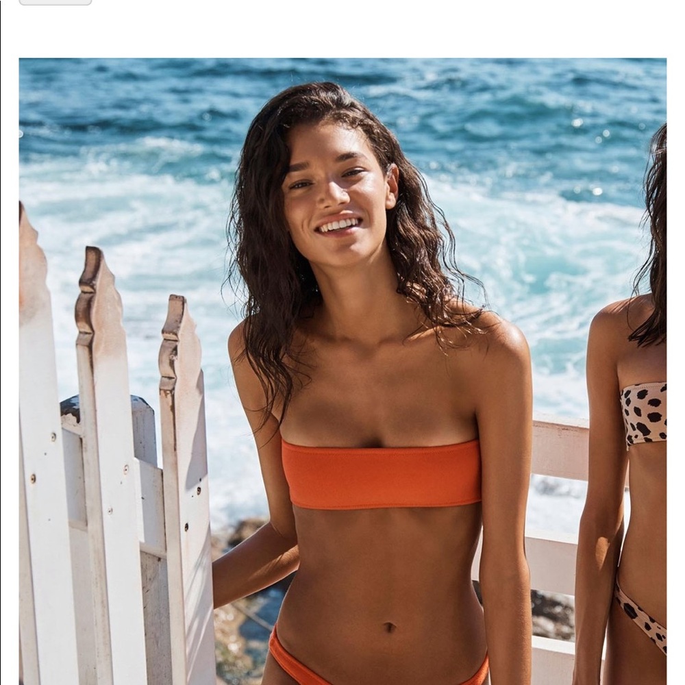 triangl bright orange bandeau top size XS